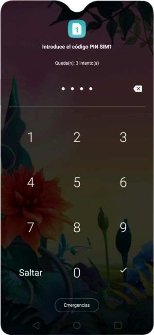 Si lo solicita el teléfono, introduce el código PIN y pulsa el icono de aceptar. Si lo solicita el teléfono, introduce el código PIN y pulsa el icono de aceptar.