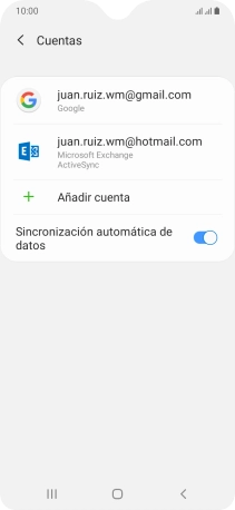 Si aparece en la pantalla esta imagen, tu cuenta de correo electrónico ha sido reconocida y configurada automáticamente. Sigue las indicaciones de la pantalla para introducir más información y terminar la configuración. Si aparece en la pantalla esta imagen, tu cuenta de correo electrónico ha sido reconocida y configurada automáticamente. Sigue las indicaciones de la pantalla para introducir más información y terminar la configuración.