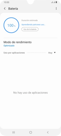Pulsa Modo de rendimiento. Pulsa Modo de rendimiento.