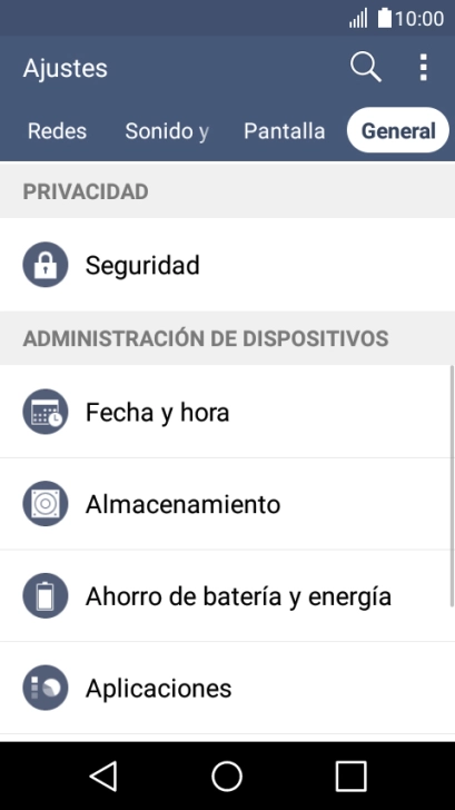 Pulsa Fecha y hora.