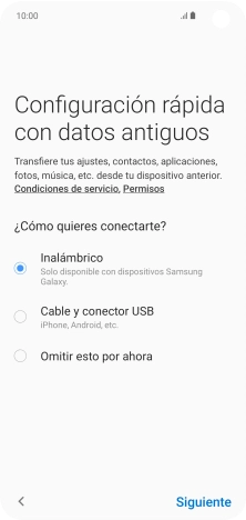 Pulsa el modo de transferencia deseado y sigue las instrucciones de la pantalla para transferir el contenido. Pulsa el modo de transferencia deseado y sigue las instrucciones de la pantalla para transferir el contenido.