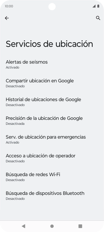 Pulsa Precisión de la ubicación de Google. Pulsa Precisión de la ubicación de Google.