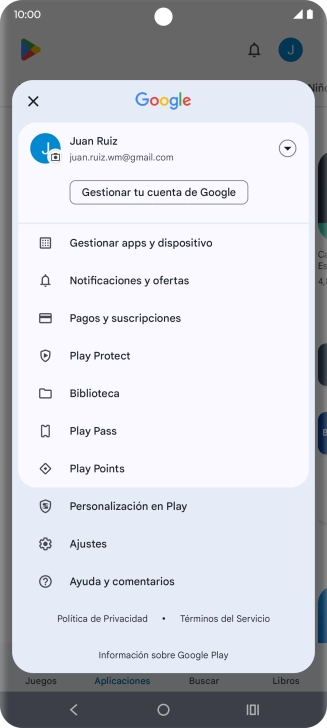 Pulsa Gestionar apps y dispositivo. Pulsa Gestionar apps y dispositivo.