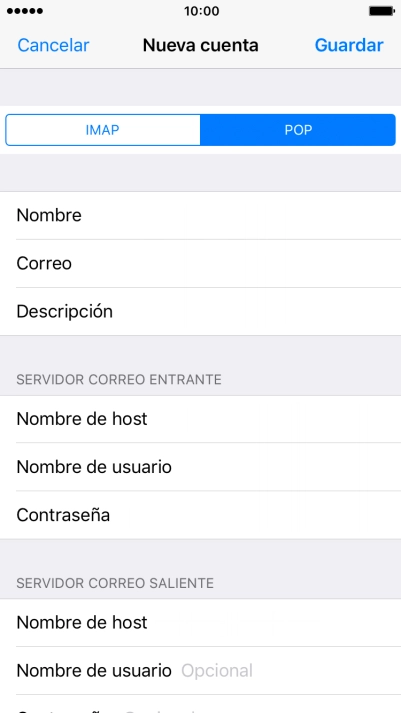 Pulsa Nombre de usuario e introduce el nombre de usuario de tu cuenta de correo electrónico. Pulsa Nombre de usuario e introduce el nombre de usuario de tu cuenta de correo electrónico.