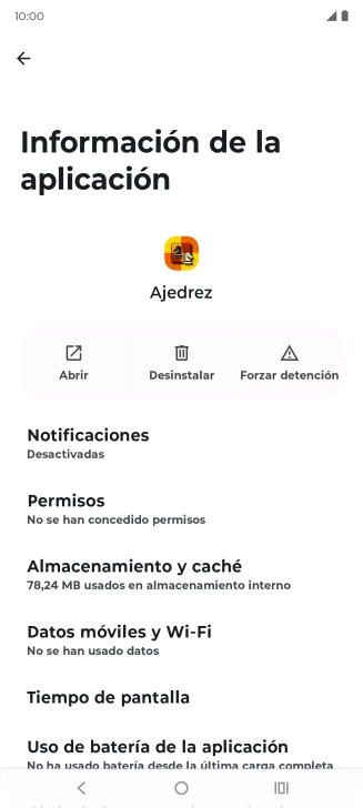 Pulsa Almacenamiento y caché. Pulsa Almacenamiento y caché.