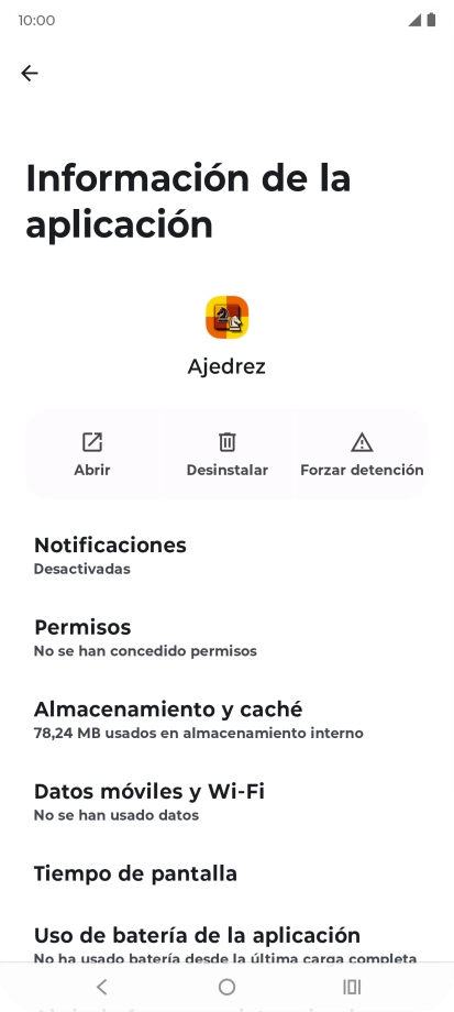 Pulsa Almacenamiento y caché. Pulsa Almacenamiento y caché.