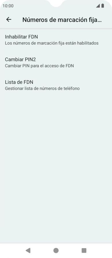 Pulsa Inhabilitar FDN. Pulsa Inhabilitar FDN.