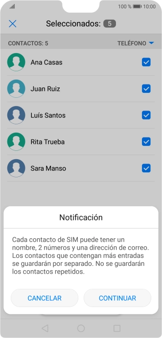 Pulsa CONTINUAR. Pulsa CONTINUAR.