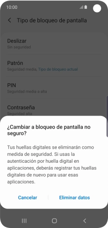 Pulsa Eliminar datos. Pulsa Eliminar datos.
