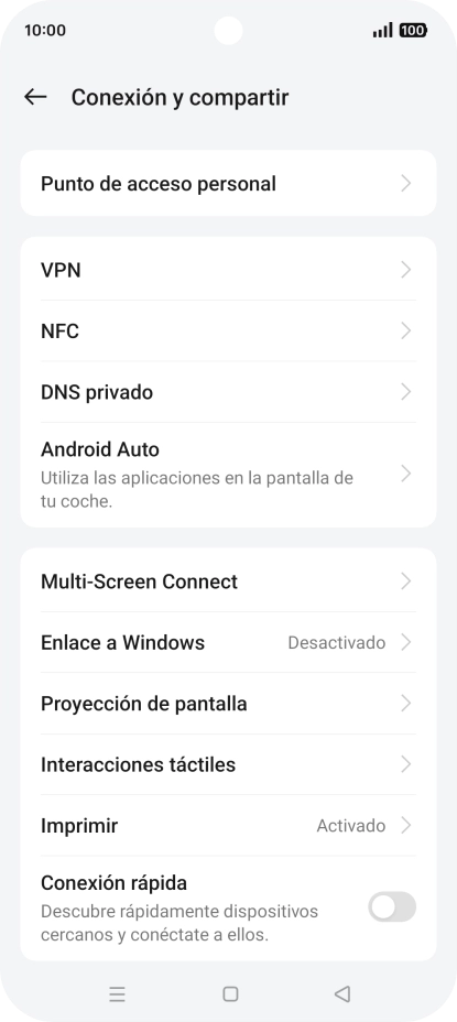 Pulsa Punto de acceso personal. Pulsa Punto de acceso personal.