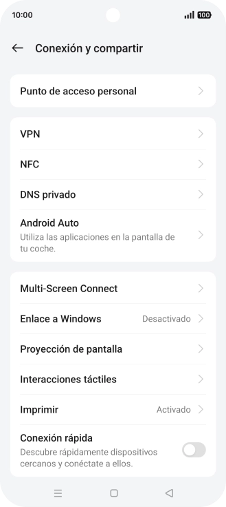 Pulsa Punto de acceso personal. Pulsa Punto de acceso personal.
