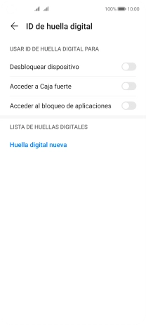 Pulsa Huella digital nueva. Pulsa Huella digital nueva.