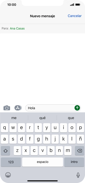 Pulsa el icono de enviar.
