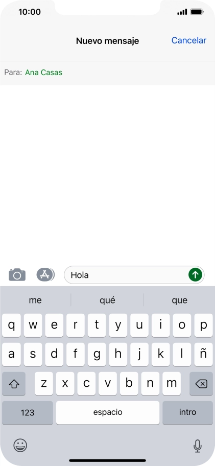 Pulsa el icono de enviar.