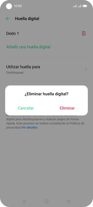 Pulsa Eliminar.