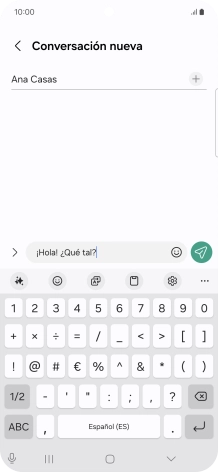 Crea un nuevo mensaje y escribe el texto deseado. Crea un nuevo mensaje y escribe el texto deseado.