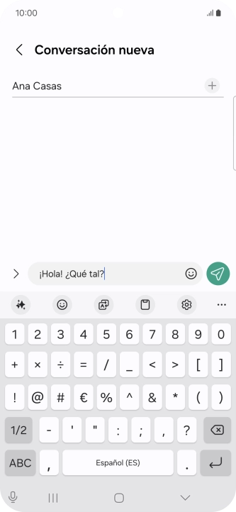 Crea un nuevo mensaje y escribe el texto deseado. Crea un nuevo mensaje y escribe el texto deseado.