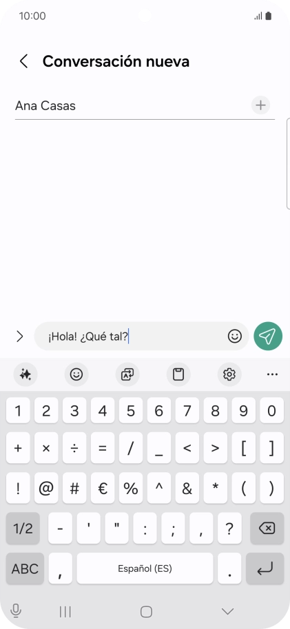 Crea un nuevo mensaje y escribe el texto deseado. Crea un nuevo mensaje y escribe el texto deseado.