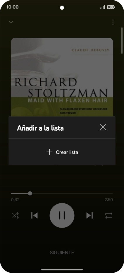 Pulsa Crear lista. Pulsa Crear lista.
