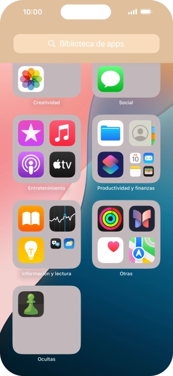 Pulsa la app deseada durante unos instantes. Pulsa la app deseada durante unos instantes.