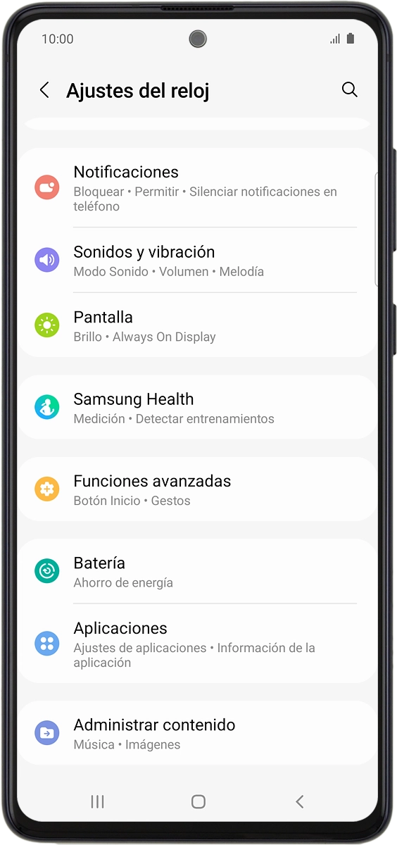 En el teléfono: Pulsa Administrar contenido.