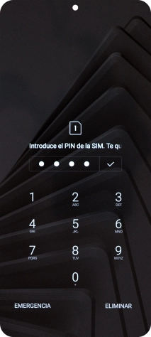 Si lo solicita el teléfono, introduce el código PIN y pulsa el icono de aceptar. Si lo solicita el teléfono, introduce el código PIN y pulsa el icono de aceptar.
