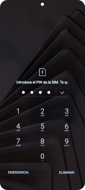 Si lo solicita el teléfono, introduce el código PIN y pulsa el icono de aceptar. Si lo solicita el teléfono, introduce el código PIN y pulsa el icono de aceptar.