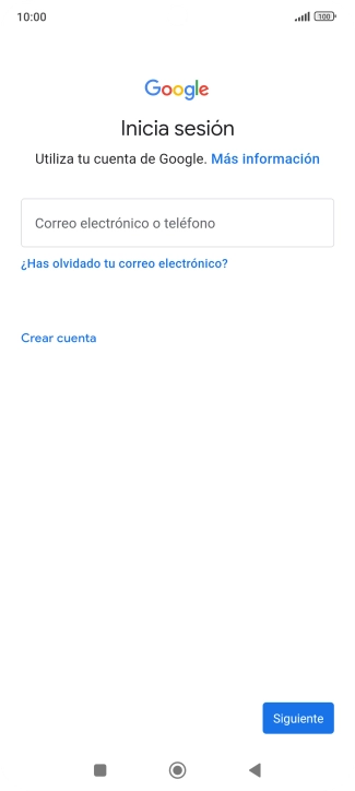 Si no tienes una cuenta de Google, pulsa Crear cuenta y sigue las indicaciones de la pantalla para ver cómo crear una cuenta nueva. Si no tienes una cuenta de Google, pulsa Crear cuenta y sigue las indicaciones de la pantalla para ver cómo crear una cuenta nueva.