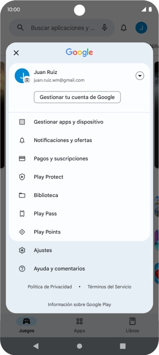 Pulsa Gestionar apps y dispositivos.