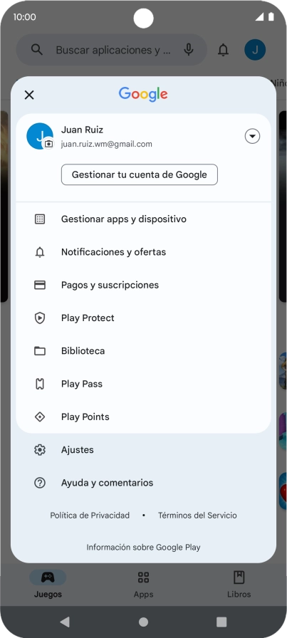 Pulsa Gestionar apps y dispositivos.