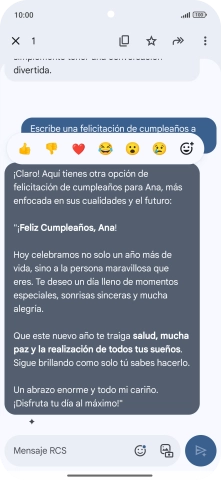 Pulsa la propuesta de texto de Gemini durante unos instantes. Sigue las indicaciones de la pantalla para utilizar el texto propuesto. Pulsa la propuesta de texto de Gemini durante unos instantes. Sigue las indicaciones de la pantalla para utilizar el texto propuesto.