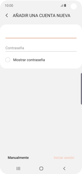 Pulsa Contraseña e introduce la contraseña de tu cuenta de correo electrónico. Pulsa Contraseña e introduce la contraseña de tu cuenta de correo electrónico.