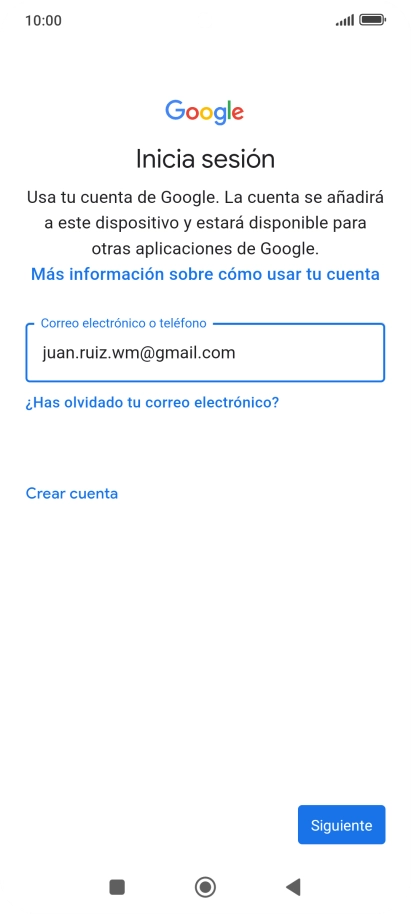 Pulsa Siguiente.