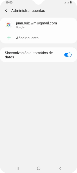Pulsa Añadir cuenta.