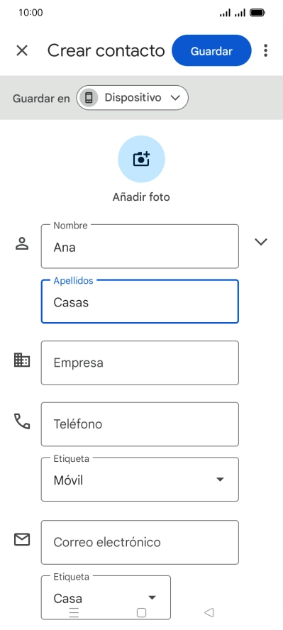 Pulsa Teléfono e introduce el número de teléfono deseado. Pulsa Teléfono e introduce el número de teléfono deseado.