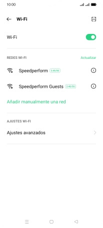 Pulsa la red wifi deseada.