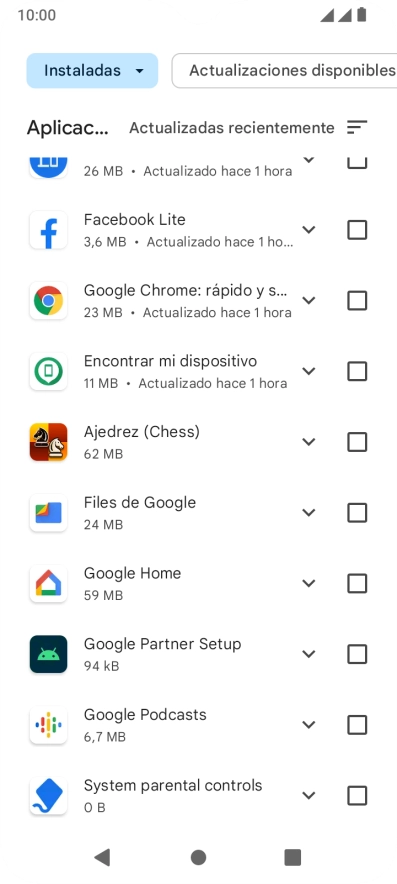Pulsa la app deseada. Pulsa la app deseada.