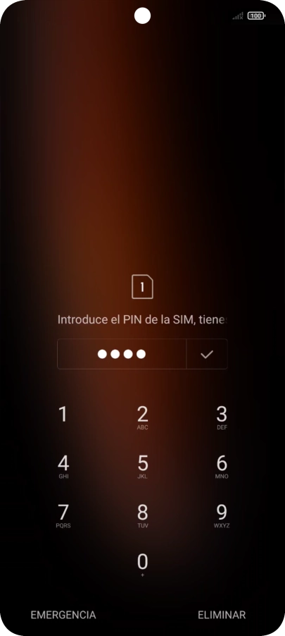 Si lo solicita el teléfono, introduce el código PIN y pulsa el icono de aceptar. Si lo solicita el teléfono, introduce el código PIN y pulsa el icono de aceptar.