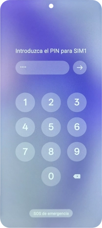 Si tu tarjeta SIM está bloqueada, introduce el código PIN y pulsa la flecha hacia la derecha. Si tu tarjeta SIM está bloqueada, introduce el código PIN y pulsa la flecha hacia la derecha.