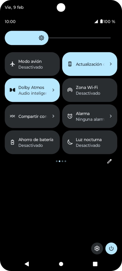 Pulsa Ahorro de batería para activar la función. Pulsa Ahorro de batería para activar la función.