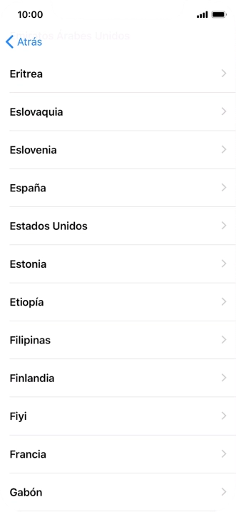 Pulsa el país o el área deseados. Pulsa el país o el área deseados.