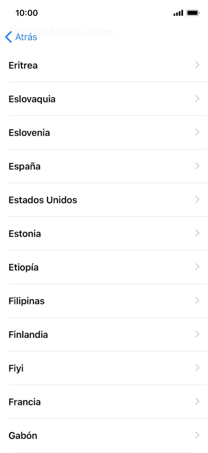 Pulsa el país o el área deseados. Pulsa el país o el área deseados.