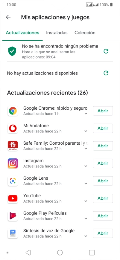 Pulsa Instaladas.