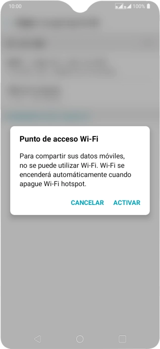 Si la función de wifi está activada, pulsa ACTIVAR. Si la función de wifi está activada, pulsa ACTIVAR.