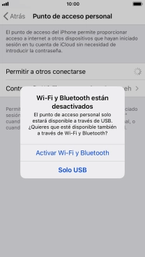 Si el wifi está desactivado, pulsa Activar Wi-Fi y Bluetooth.
