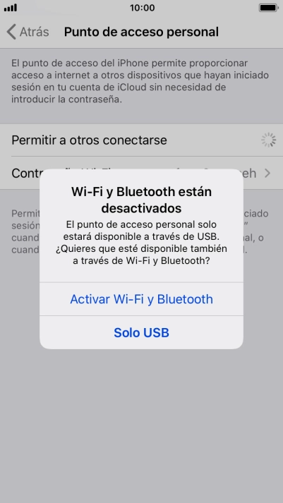 Si el wifi está desactivado, pulsa Activar Wi-Fi y Bluetooth.