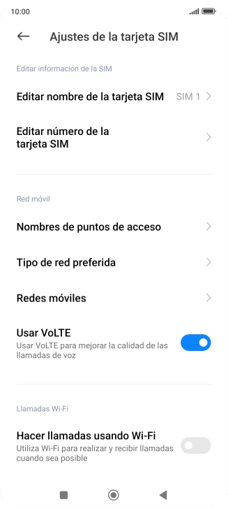 Pulsa Nombres de puntos de acceso. Pulsa Nombres de puntos de acceso.