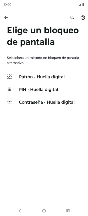 Pulsa el código de seguridad deseado y sigue las indicaciones de la pantalla para crear un código de seguridad del teléfono adicional. Pulsa el código de seguridad deseado y sigue las indicaciones de la pantalla para crear un código de seguridad del teléfono adicional.