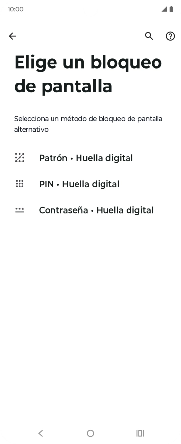Pulsa el código de seguridad deseado y sigue las indicaciones de la pantalla para crear un código de seguridad del teléfono adicional. Pulsa el código de seguridad deseado y sigue las indicaciones de la pantalla para crear un código de seguridad del teléfono adicional.