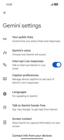 Follow the instructions on the screen to select the required settings.